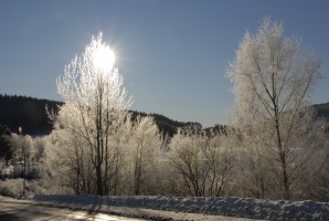 Wintersonne über Scheibe.Alsbah